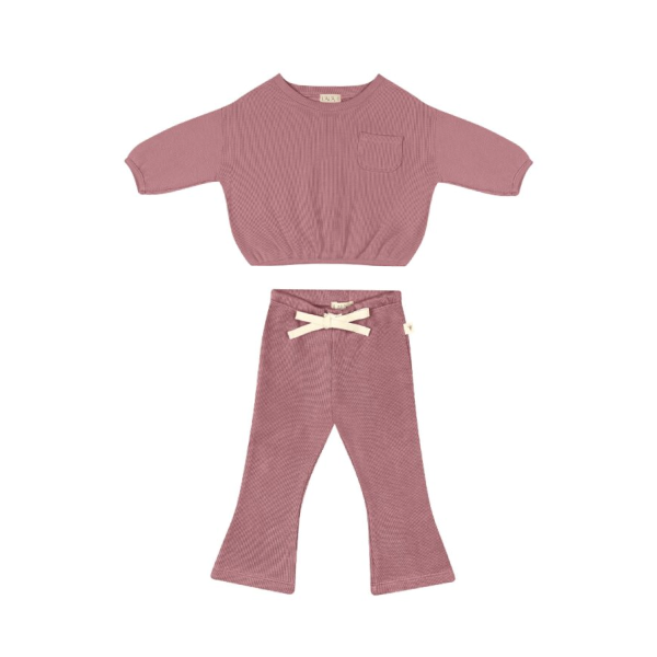 Sweater with Flared Pants Set - Hibisco