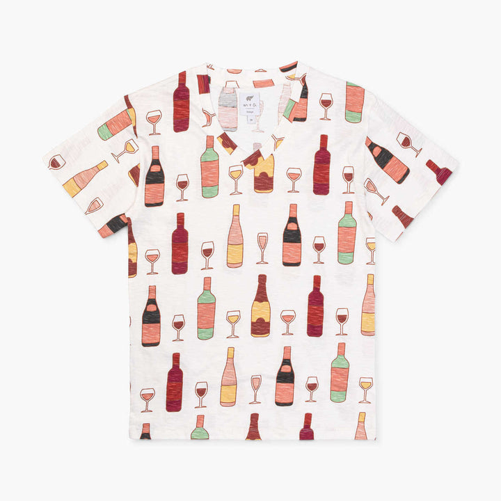 Adult V-Neck Tee - Wine Night