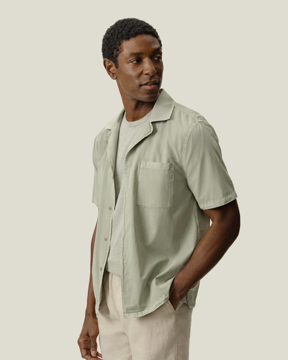Air Cotton Camp Shirt - Riverstone