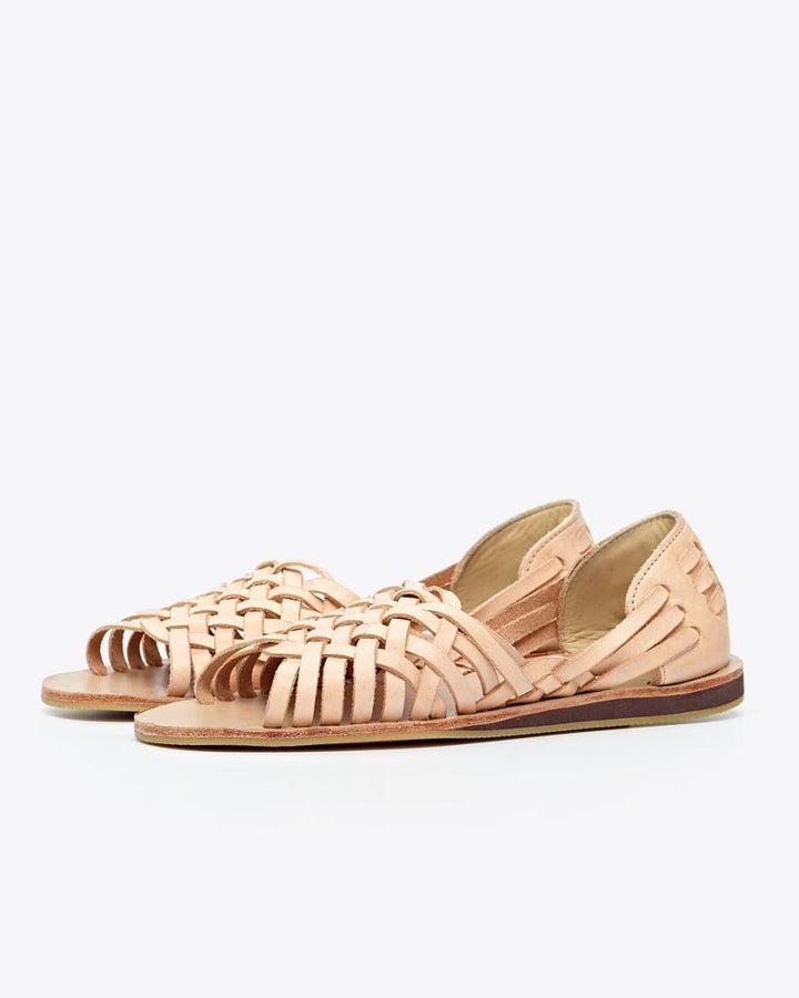 Topanga Peeptoe Sandal - Natural Vachetta