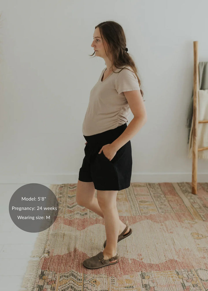 Adult Adaptable Smocked Shorts - Black