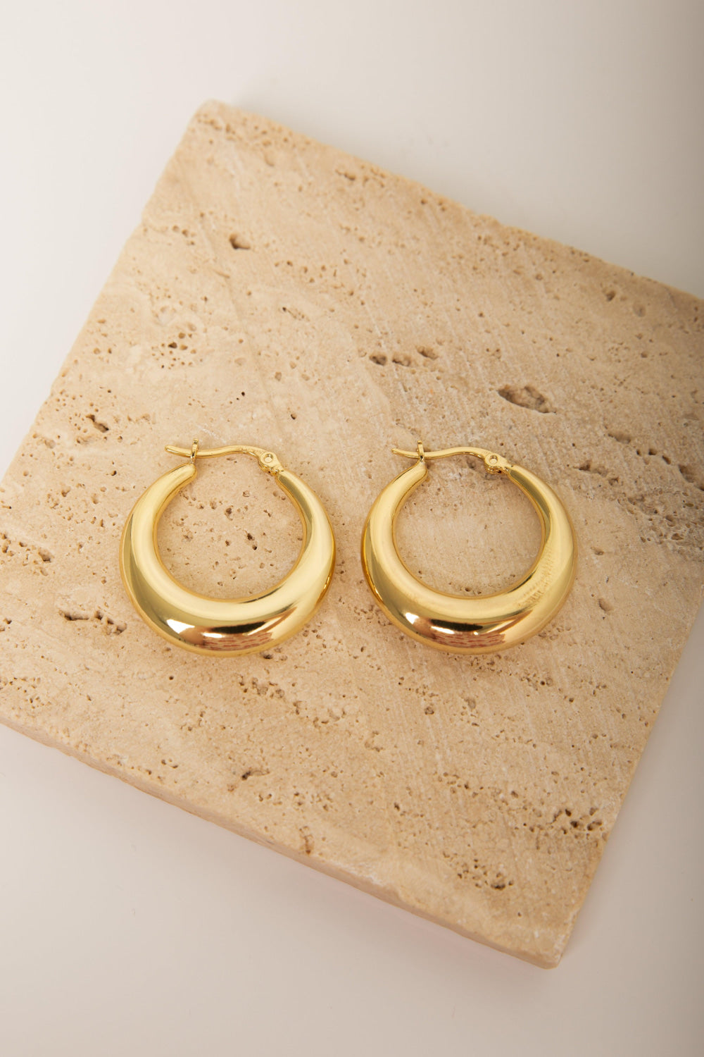 Ultimate Gold Hoop Earrings - Gold - One Size - Earrings