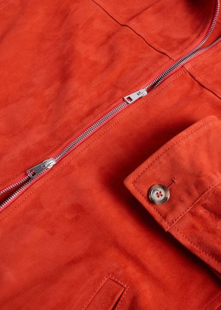 Ultra Soft Suede Jacket - Red - Jacket