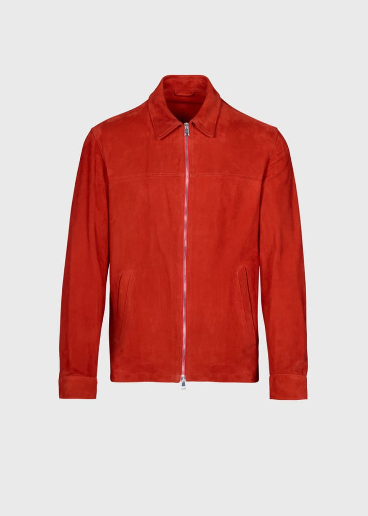 Ultra Soft Suede Jacket - Red - Jacket