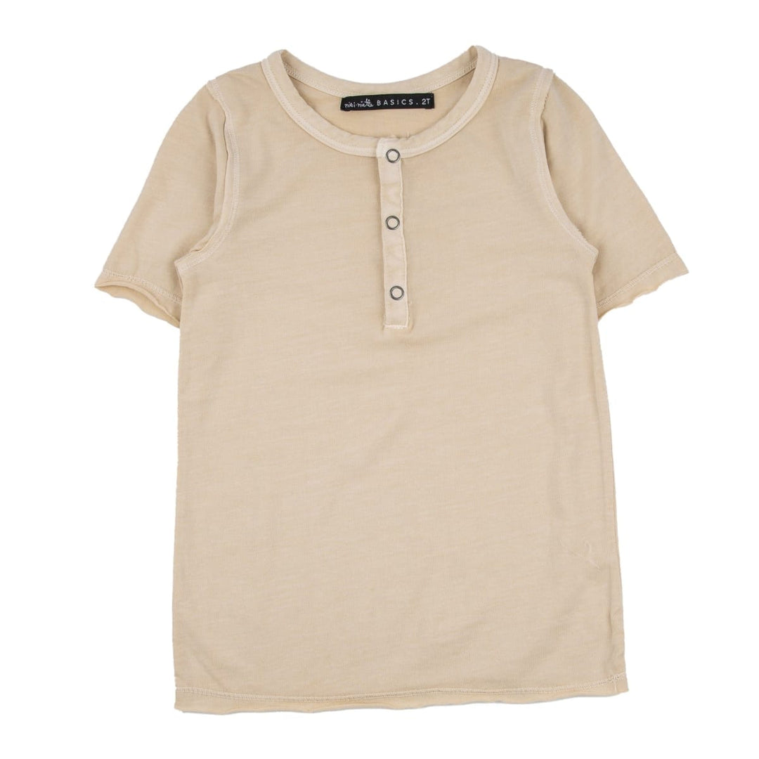 Pauli Short Sleeve Henley - Oatmeal