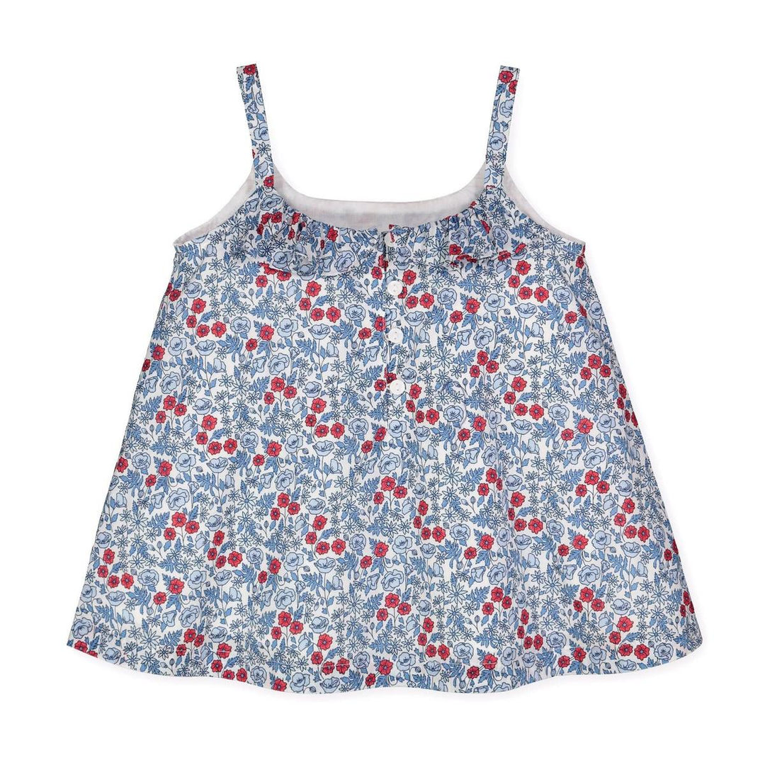 Baby Swing Tank Top - Red and Blue Ditsy Floral