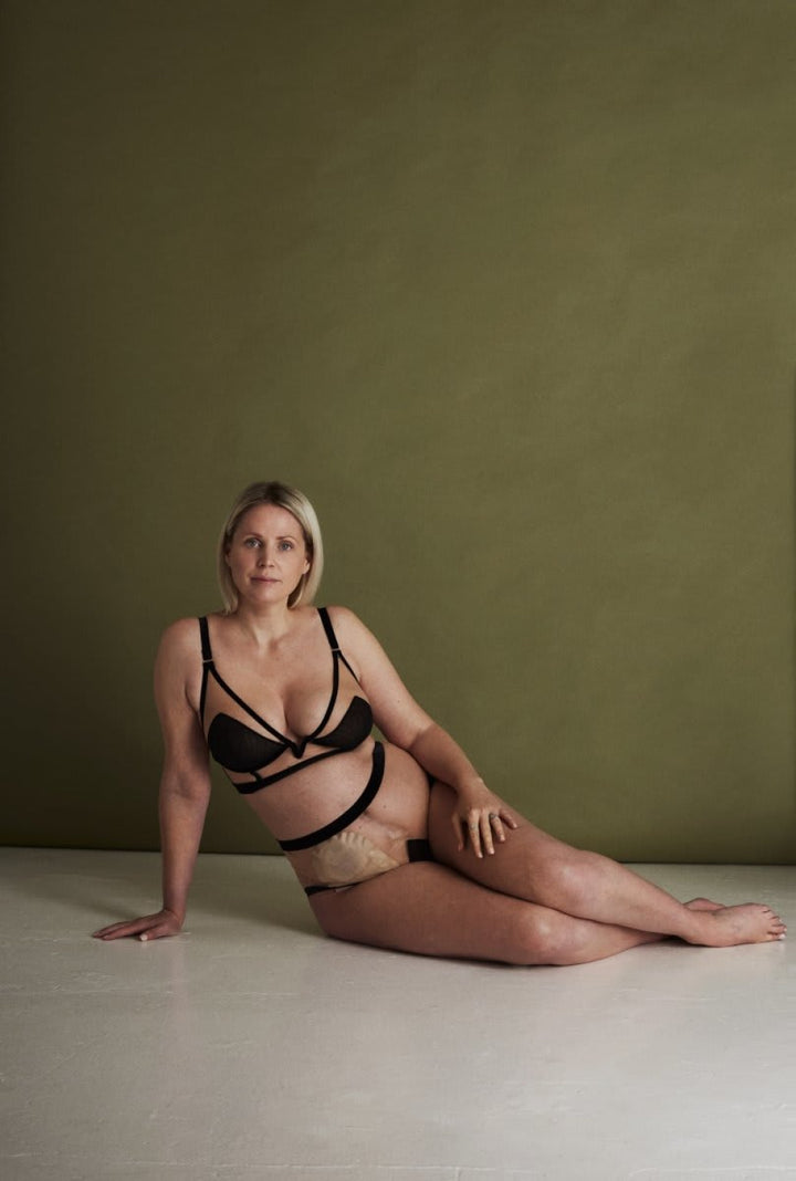 Uniqueness Is Strength Highwaist Briefs - Black & Sheer - FINAL SALE - Underwear