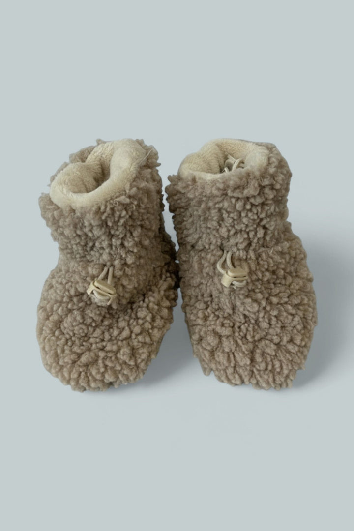 Unisex Baby Booties Plush - Oatmeal - 12-18 MONTHS - Boot