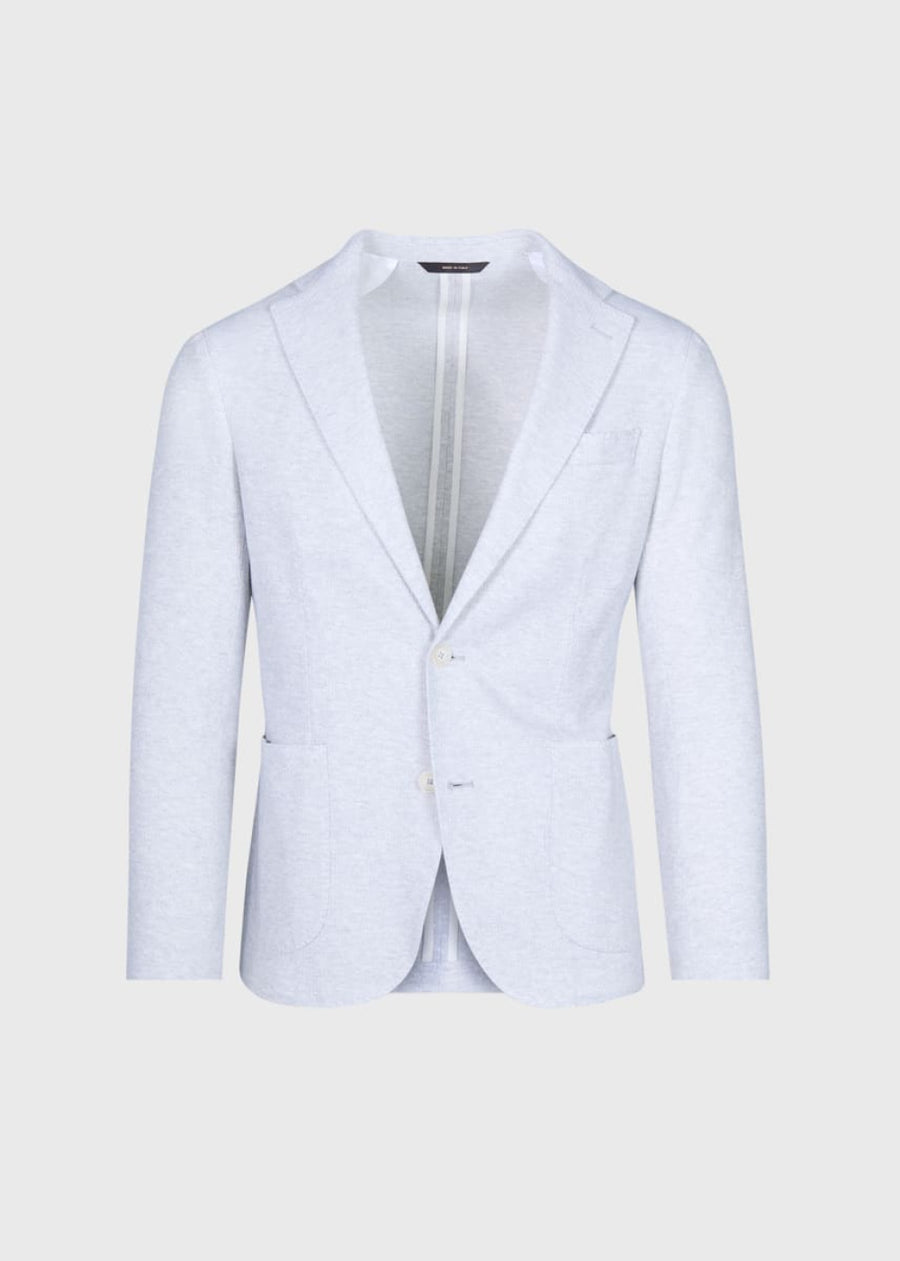 Unstructured Knit Jacket - Silver - Blazer