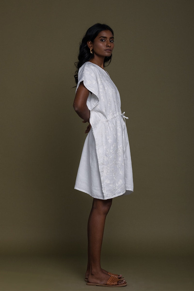 August Breeze Kaftan Dress - White