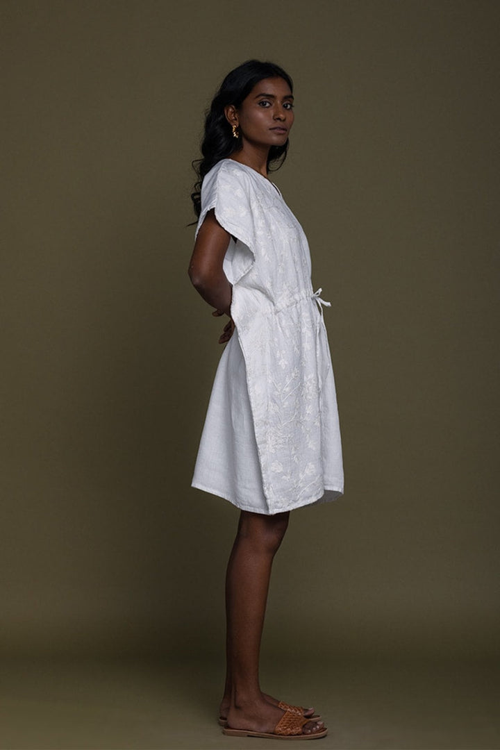 August Breeze Kaftan Dress - White
