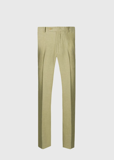 Soft Linen Canvas Dress Trouser - Pistachio