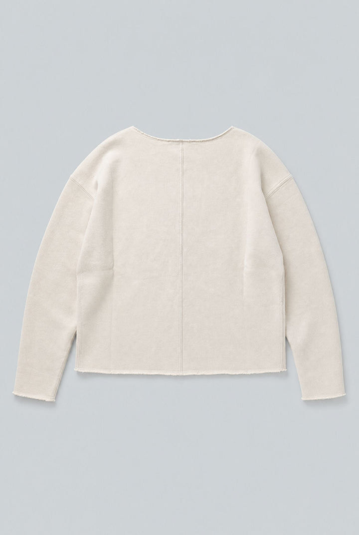 Raw Edge Sweatshirt - Ivory