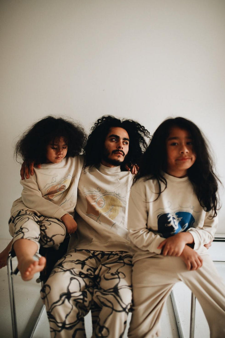 Adult Organic Pima Cotton Sweatshirt - Pastel Birds