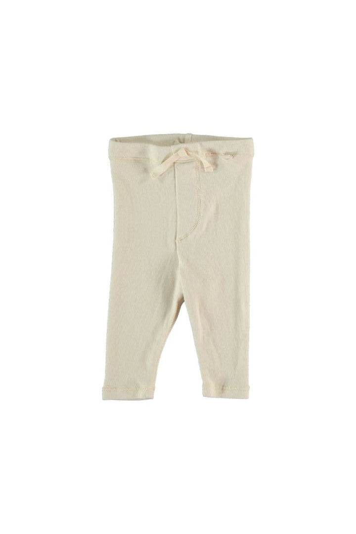 Organic Rib Baby Leggings - Ivory