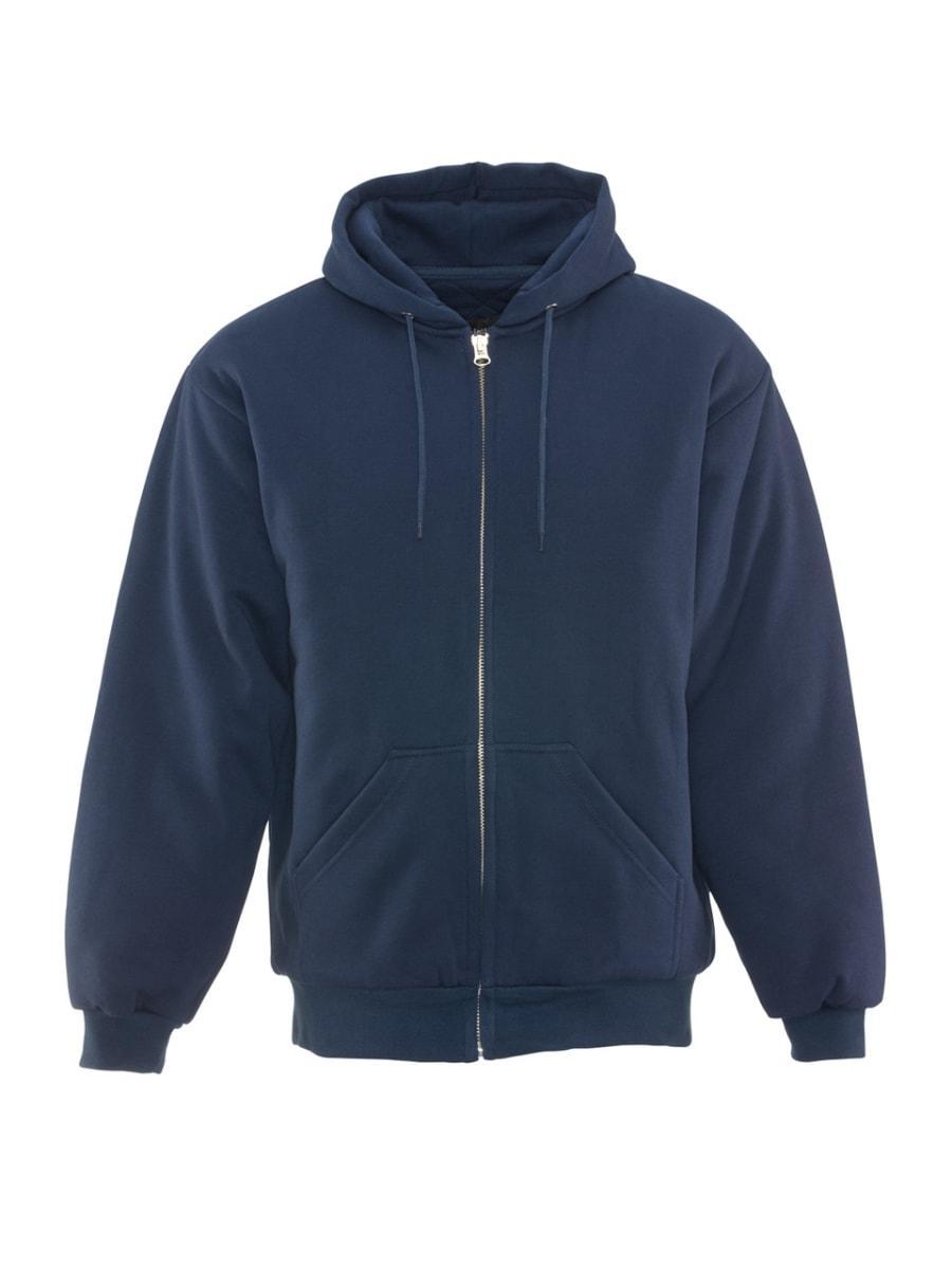 Insulated Quilted Sweatshirt - Navy