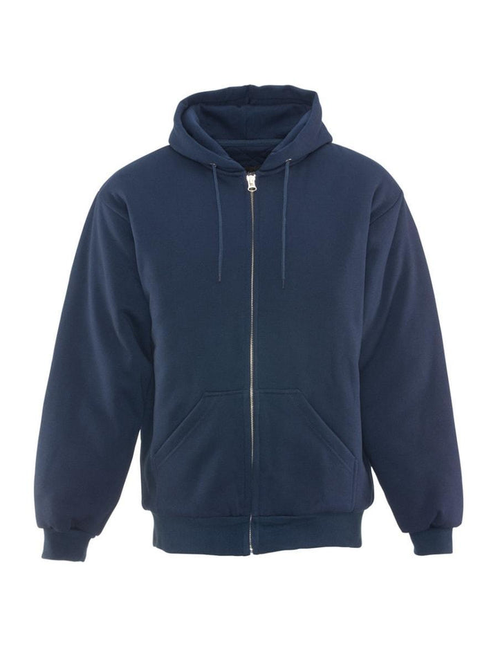 Insulated Quilted Sweatshirt - Navy