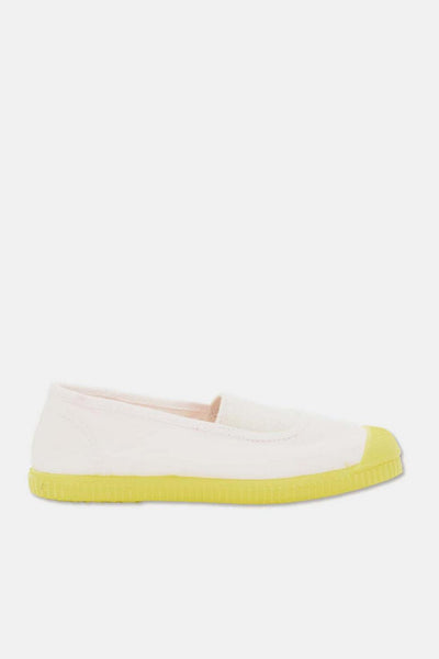 Slip-on vegan sneakers - Pink yellow