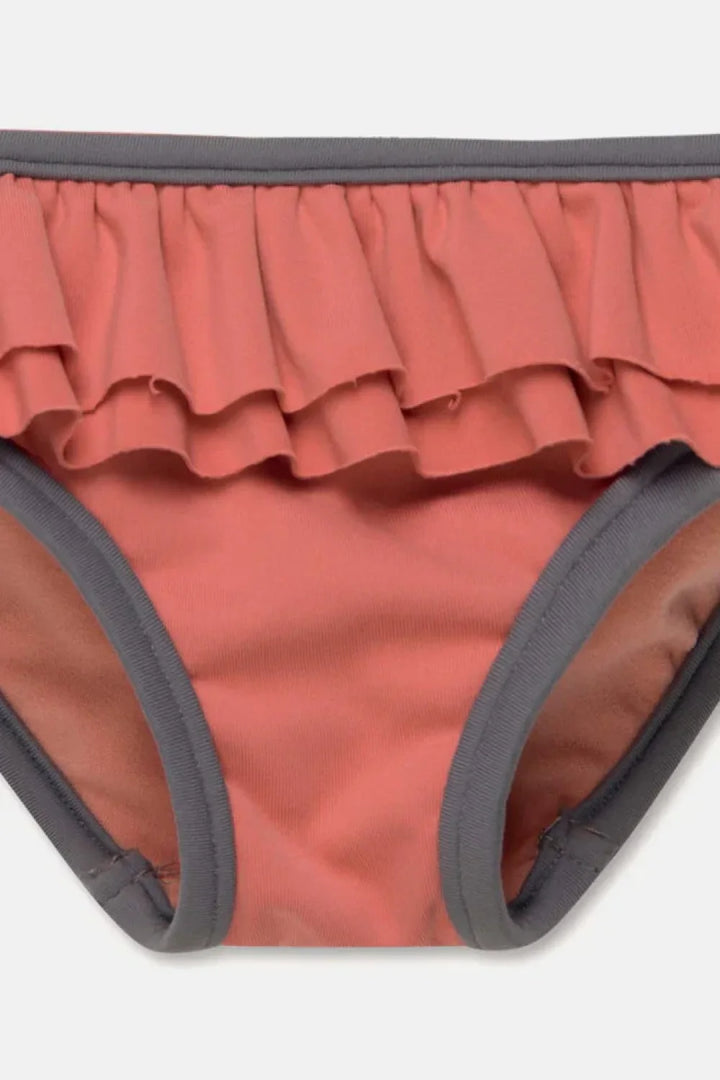 Uv flounce baby swim bottom - Coralgrey swim - Bikini Bottom