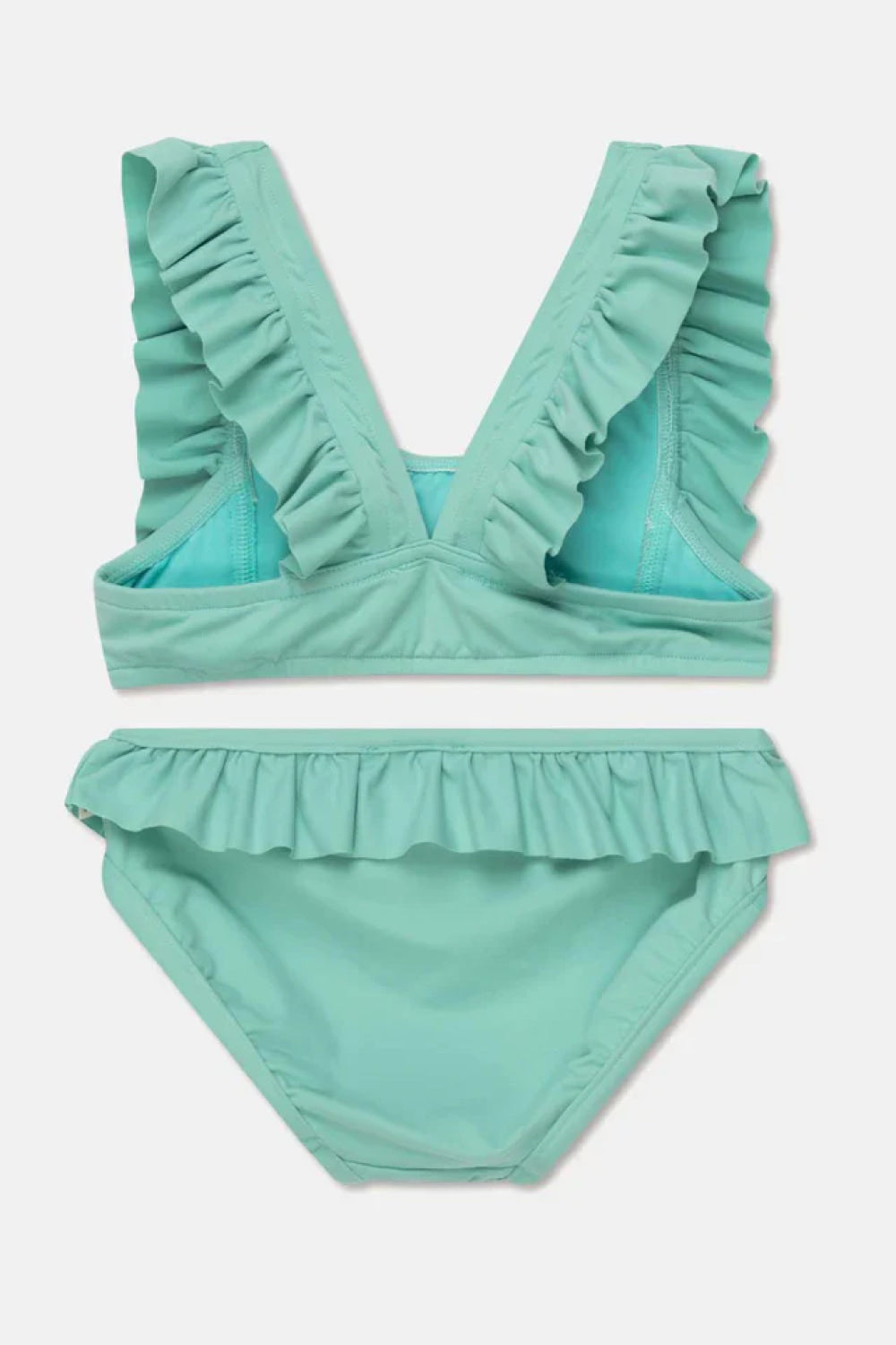 Uv ruffle two-pieces swimsuit - Green swim - Two Piece Swim