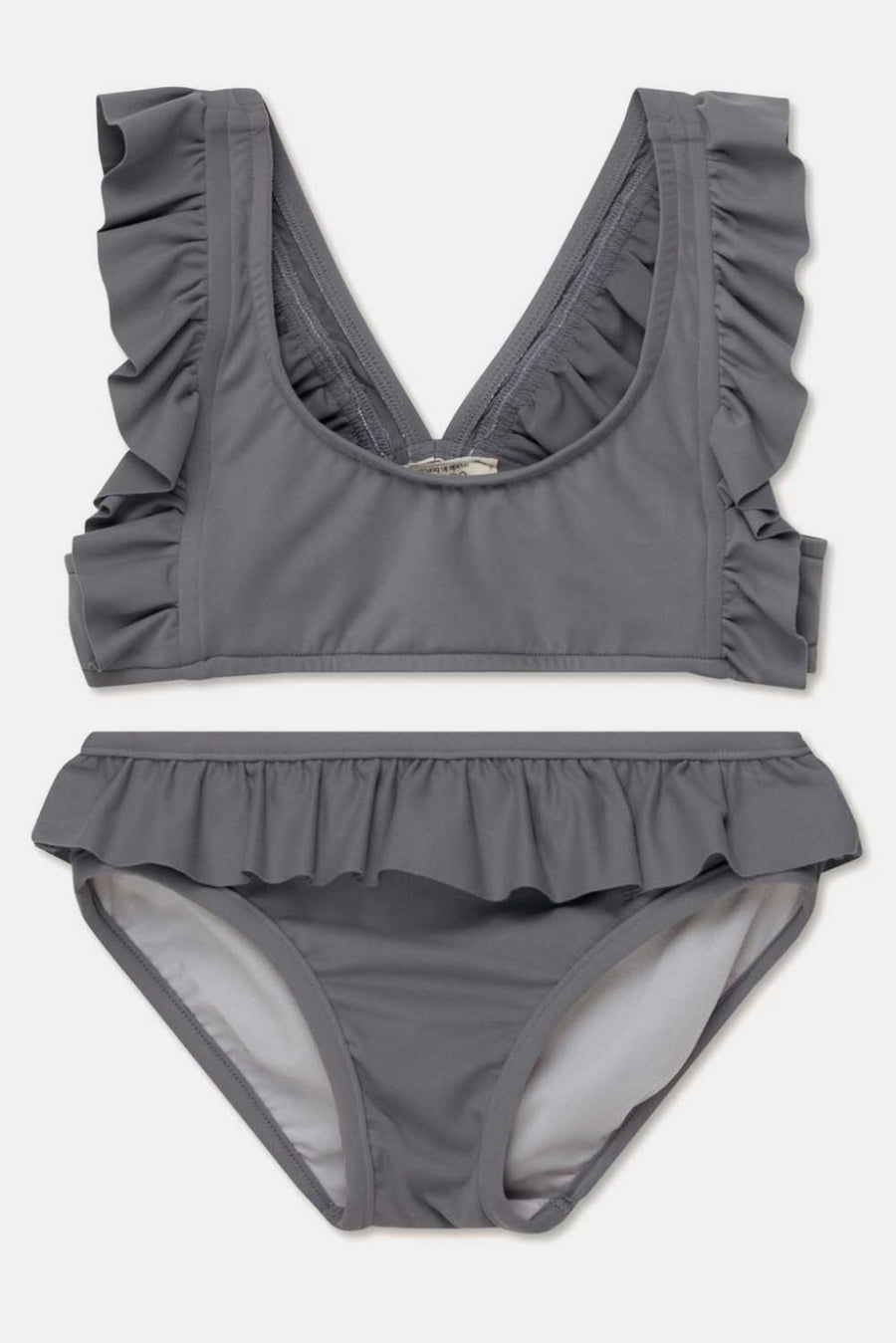 Uv ruffle two-pieces swimsuit - Grey swim - Two Piece Swim