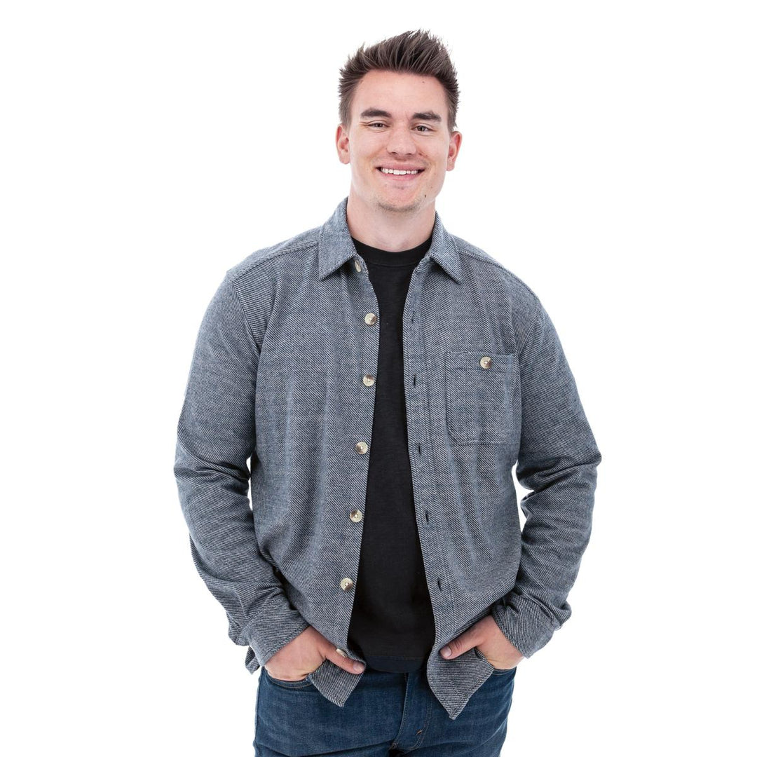 Oliver Fleece Overshirt - Dk Denim