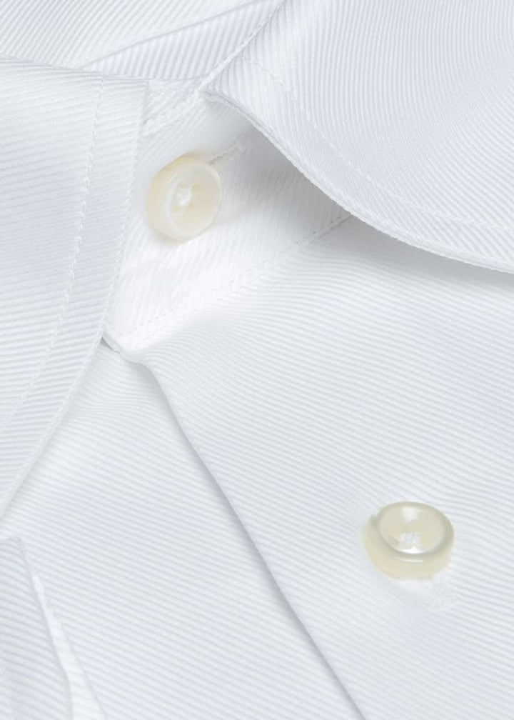 Classic Cotton Twill Sport Shirt - White