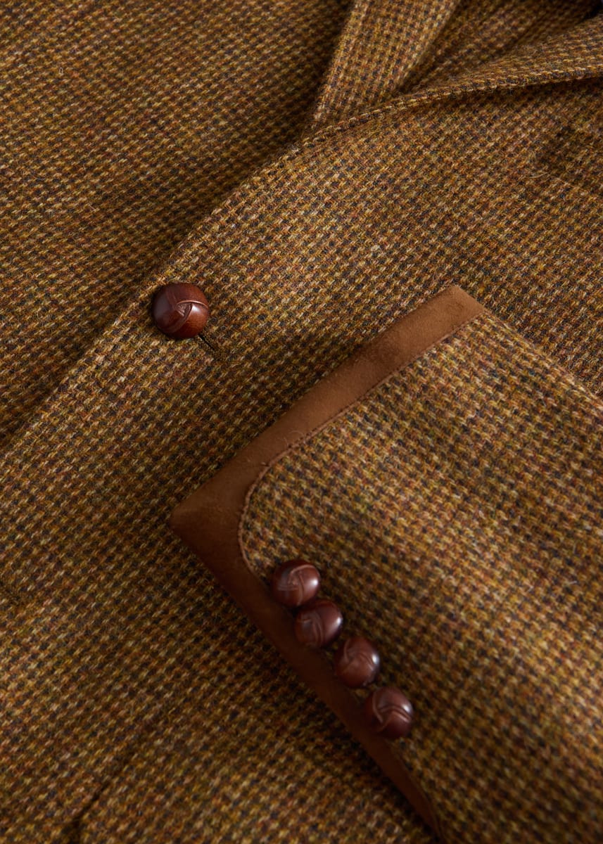 The Highlander Shetland Wool Jacket - Tobacco