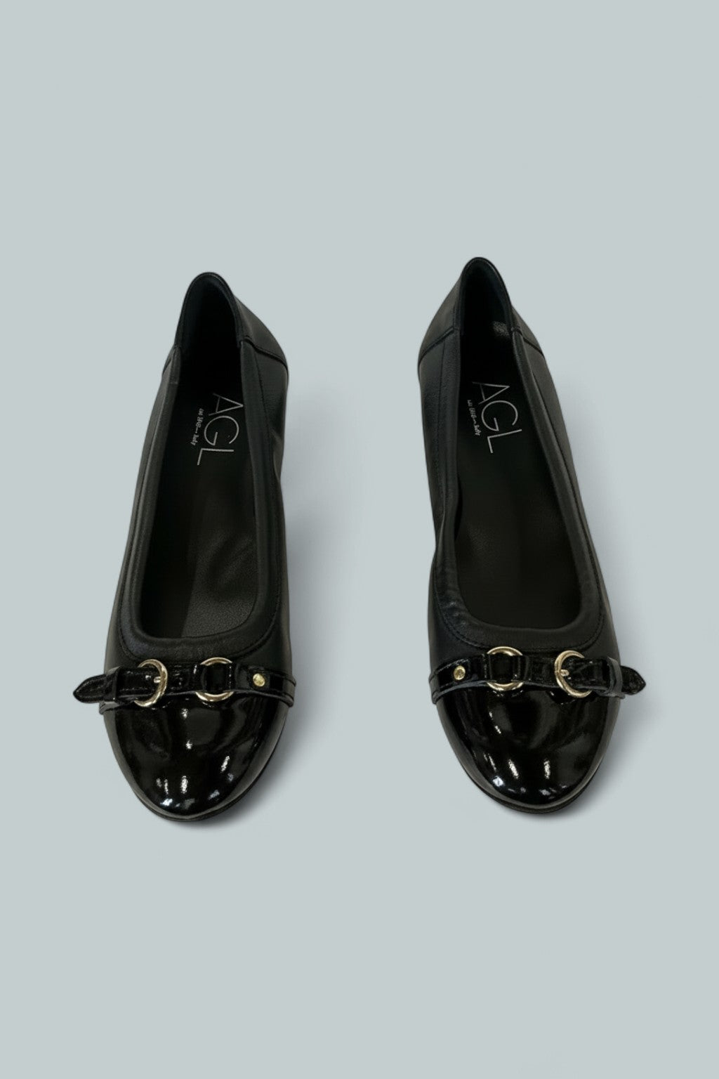 Women's Monika Cap Toe Ballet Flats - Black/Gold