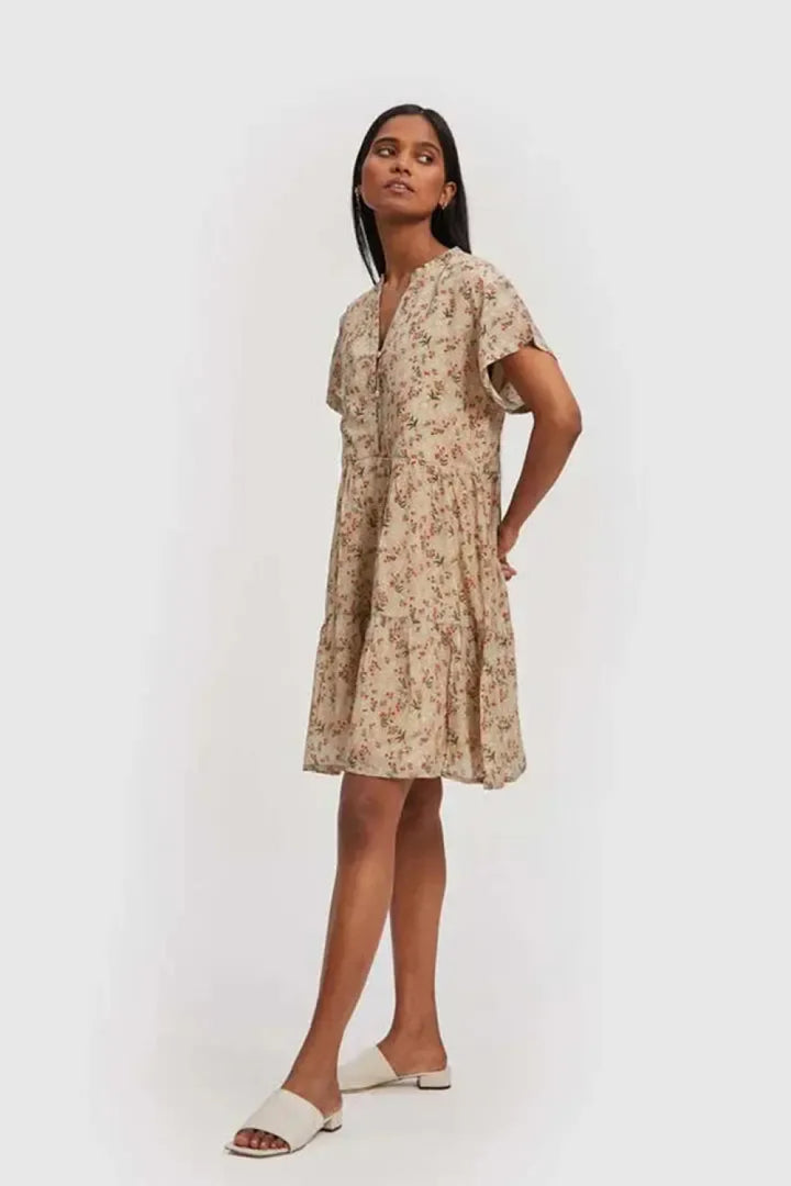 V-neck Tiered Dress - Peony Parade - Dresses