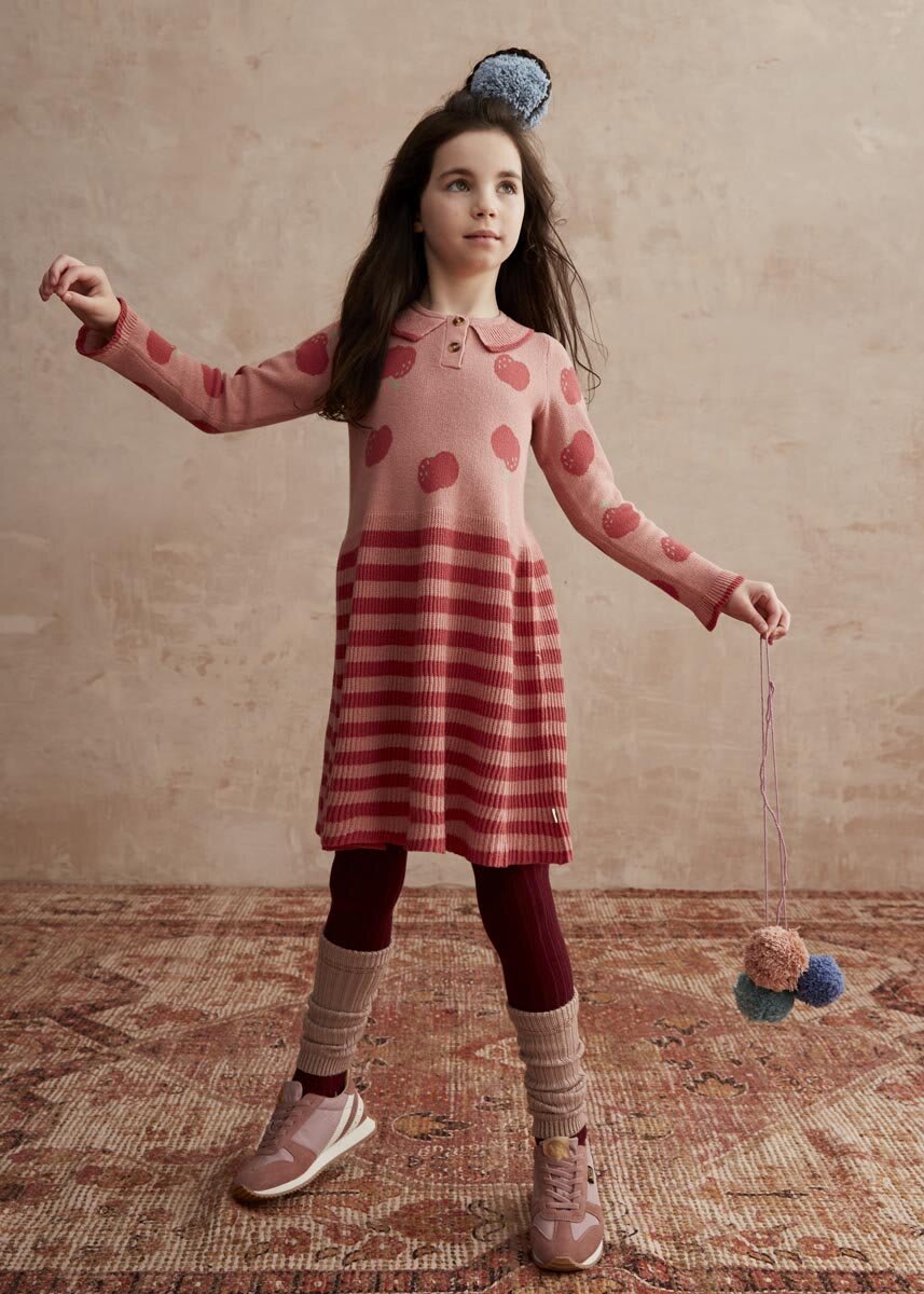 Alys - Apple Knit Dress - Rosy