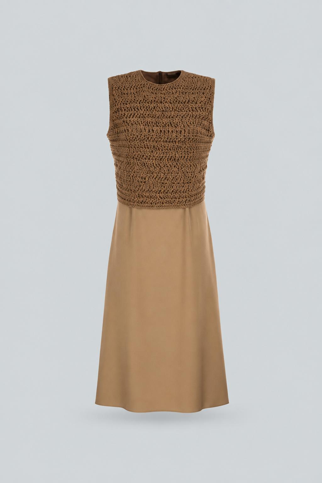 Sheath Dress - Medium Brown