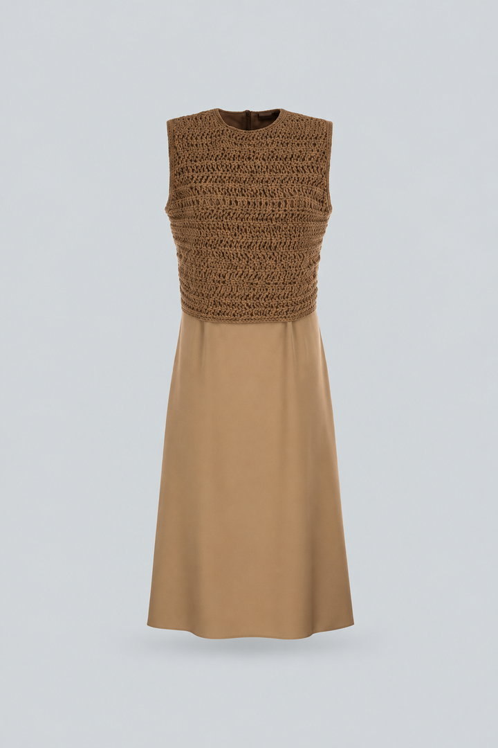 Sheath Dress - Medium Brown