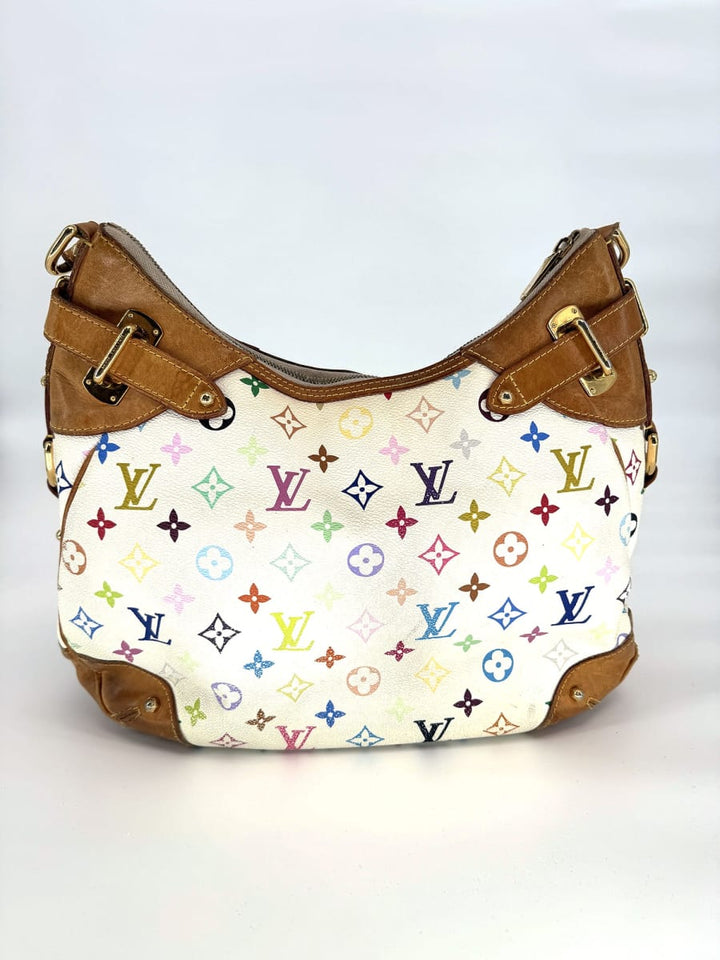 Pre-Owned Louis Vuitton Greta Crossbody Multicolor White