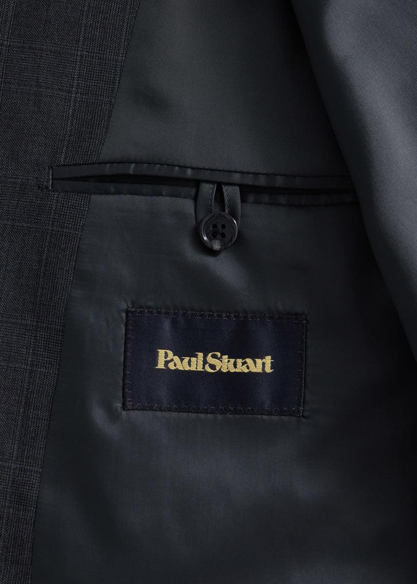 Tonal Plaid Super 130s Wool Suit - Mid Grey - Suit