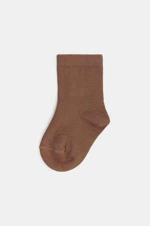 Cotton anklet baby socks - Brown