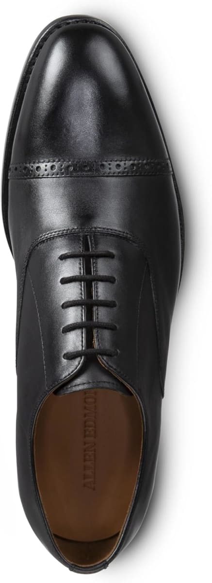 Brady Cap Toe Oxford - Black Leather