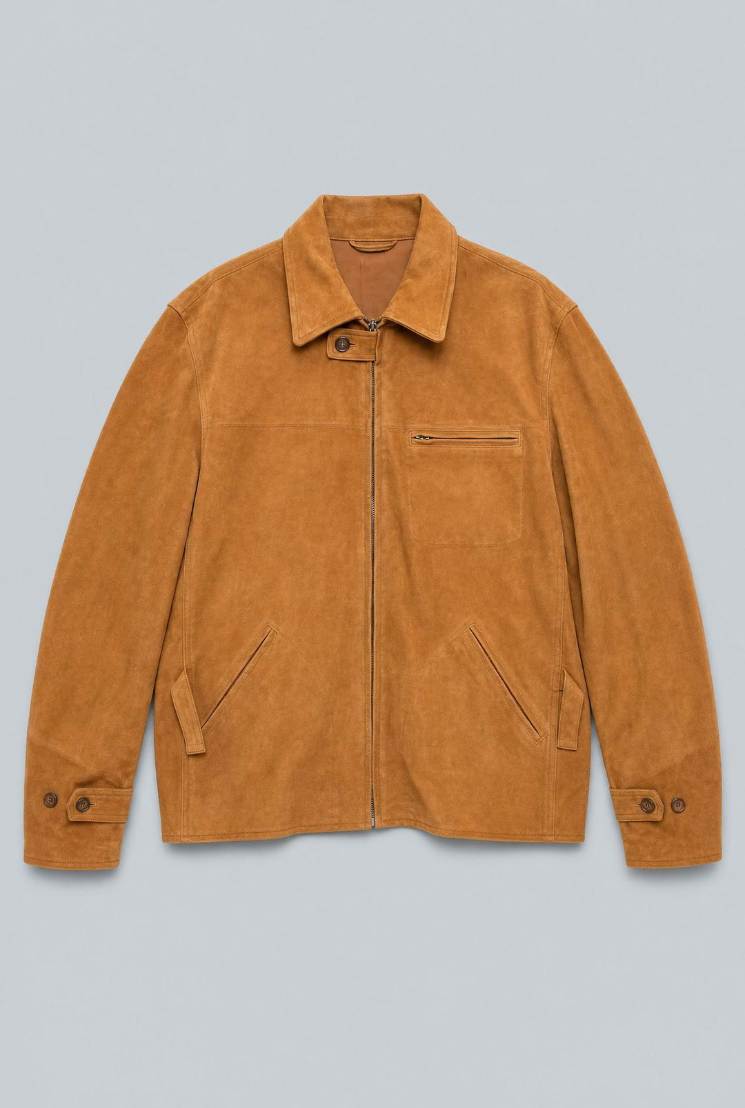 Almond & Gold Leather Jacket - Gold
