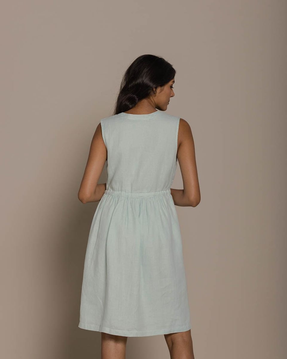 Pina Colada Season Dress - Sage Mint