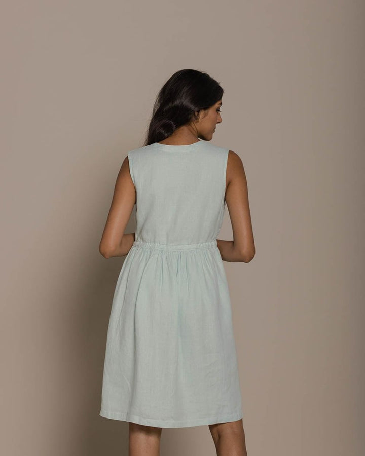 Pina Colada Season Dress - Sage Mint