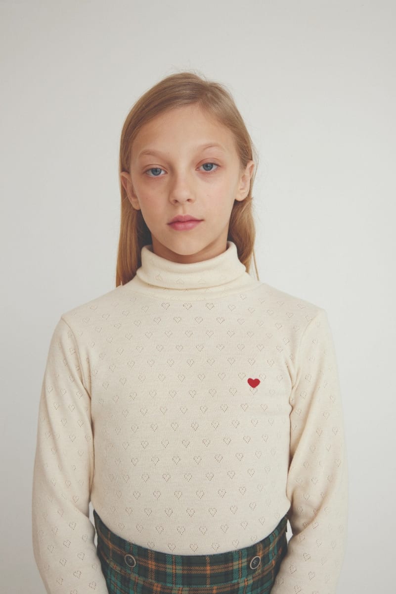Heart Turtleneck - Natural