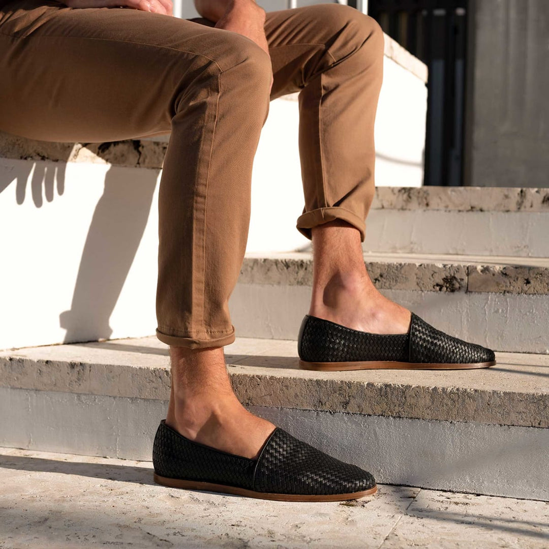 Alejandro Woven Slip On - Black