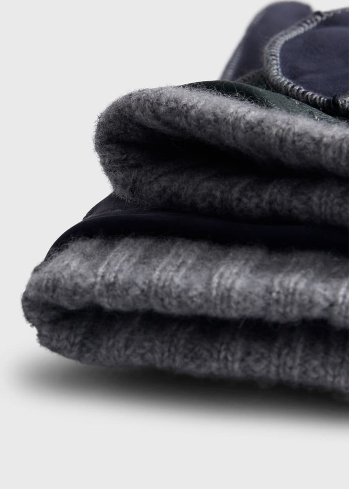 Lambskin | Deerskin Cashmere Lined Glove - Blue/Green