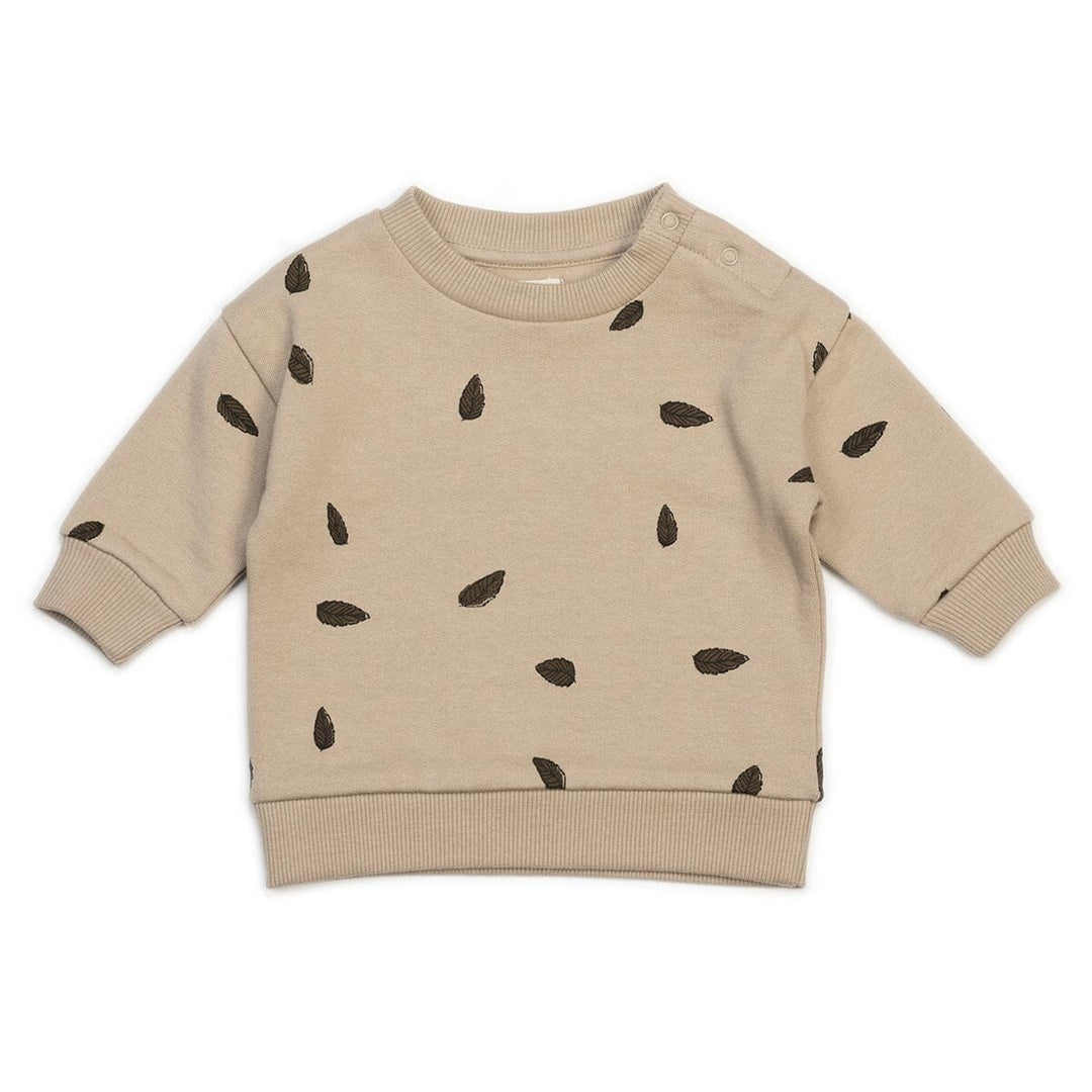 Organic Sweatshirt - Leaves Aop Sweats Kid Wild 