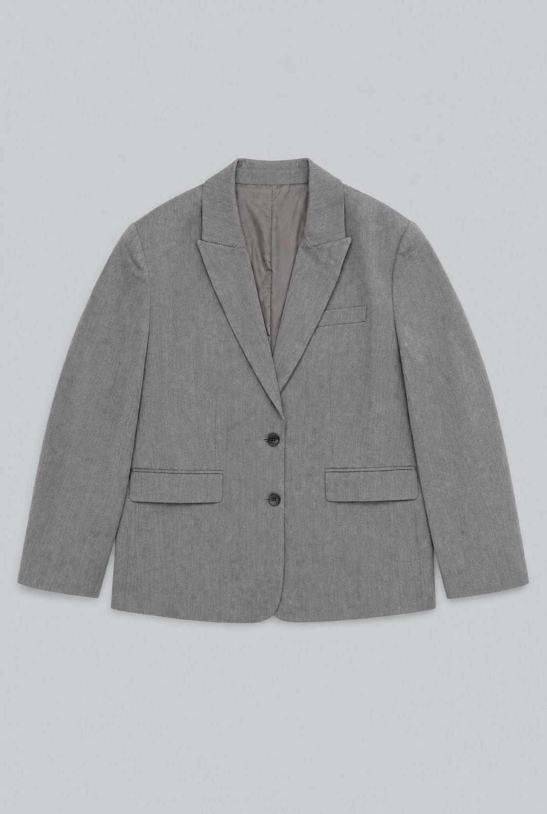 Melange Oversized Blazer - Charcoal
