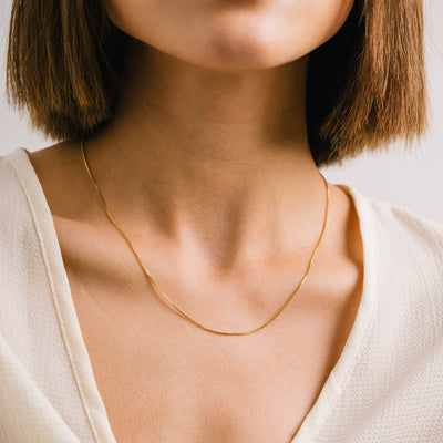 Box Chain Necklace - Gold