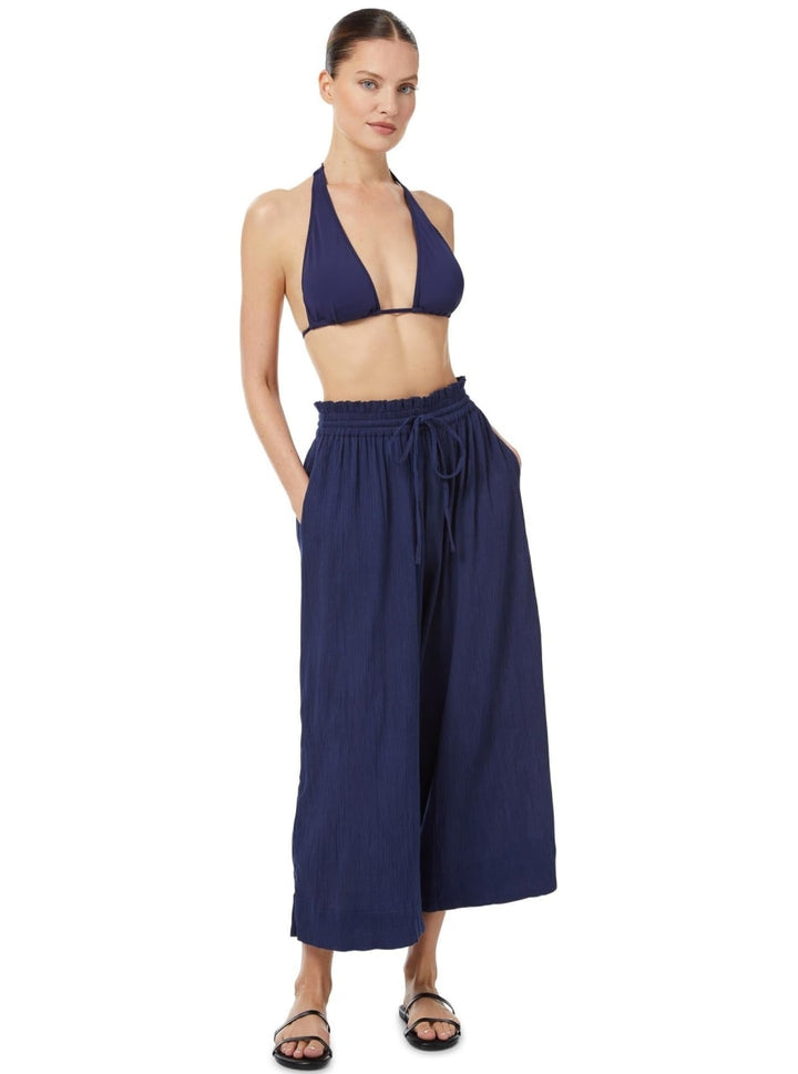 Brooke Pants Cotton Crepe - Navy