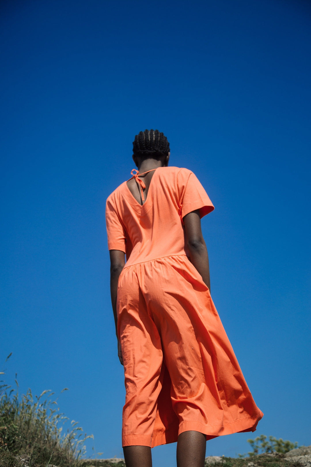 Zarya Organic Cotton Jumpsuit - Coral