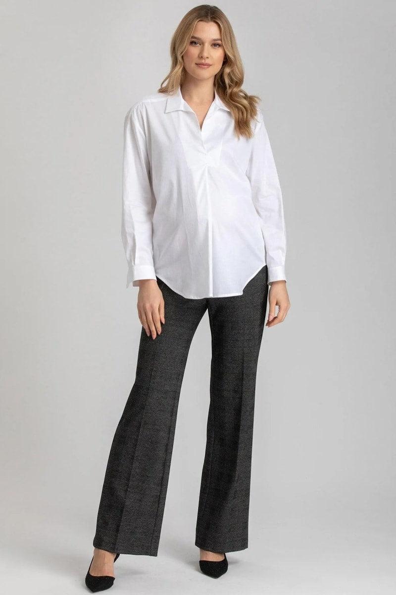 ANNA Maternity Shirt In Poplin - White
