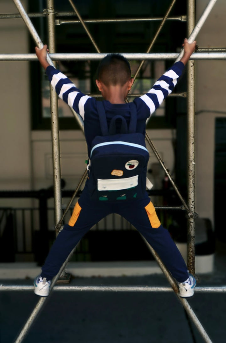 Go Green Kid Sweatshirt - Blue Ribbon Stripe